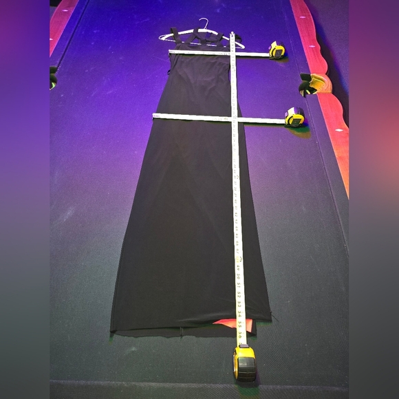 Josh & Jazz Women's Black Polyester Halter Neck Sleeveless Long Maxi Dress 3/4 - Picture 11 of 13